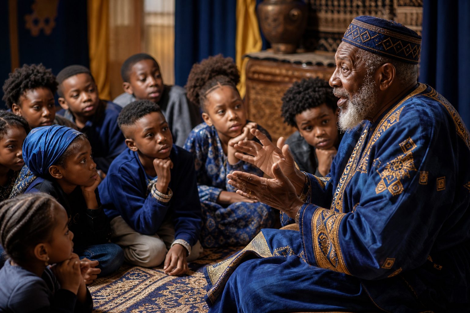 Children at a cultural learning session