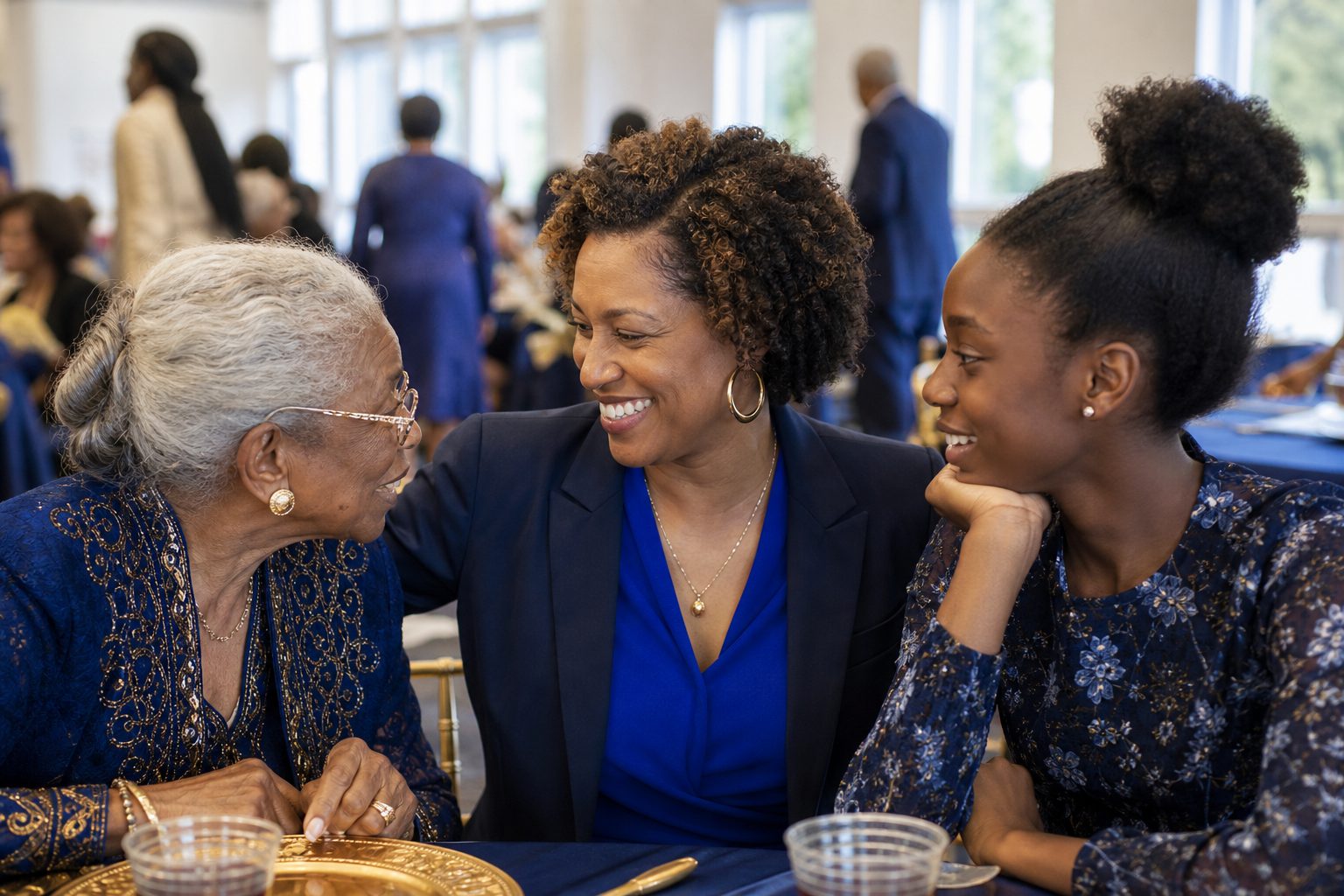 Community members in conversation at a NDOP Community DMV gathering